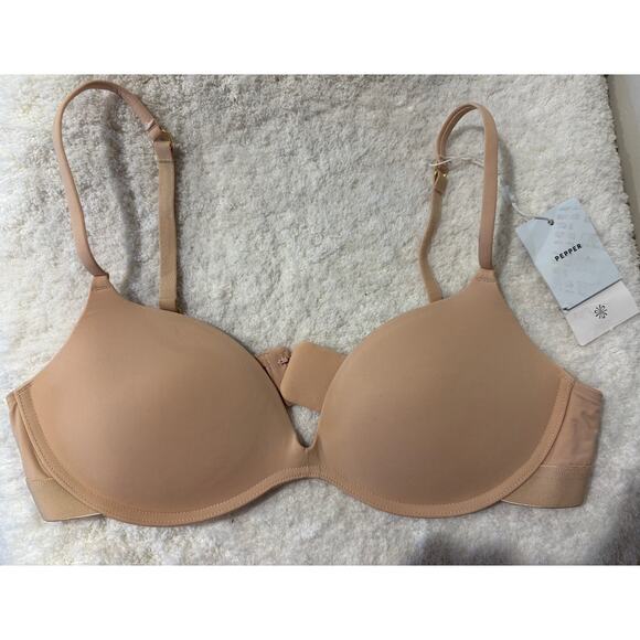 NWT Pepper Zero-G Wirefree Lift Up Bra Buff Women's Size 36A - Picture 3 of 6